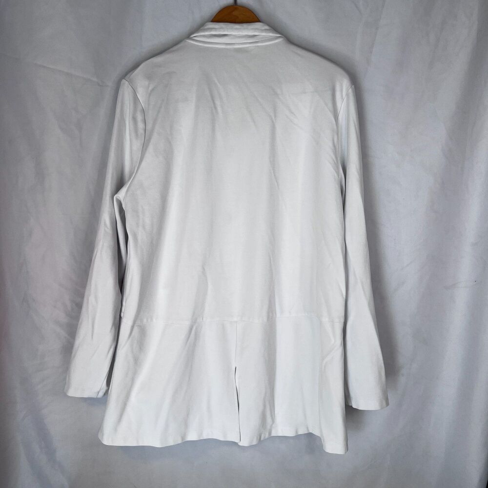 Multiples White Casual Rivet Button Front Drawstr… - image 2